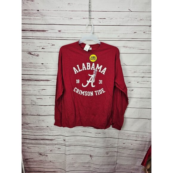 Hanes Men Red Large Long Sleeve Alabama Crimson Tide Shirt - Picture 2 of 7